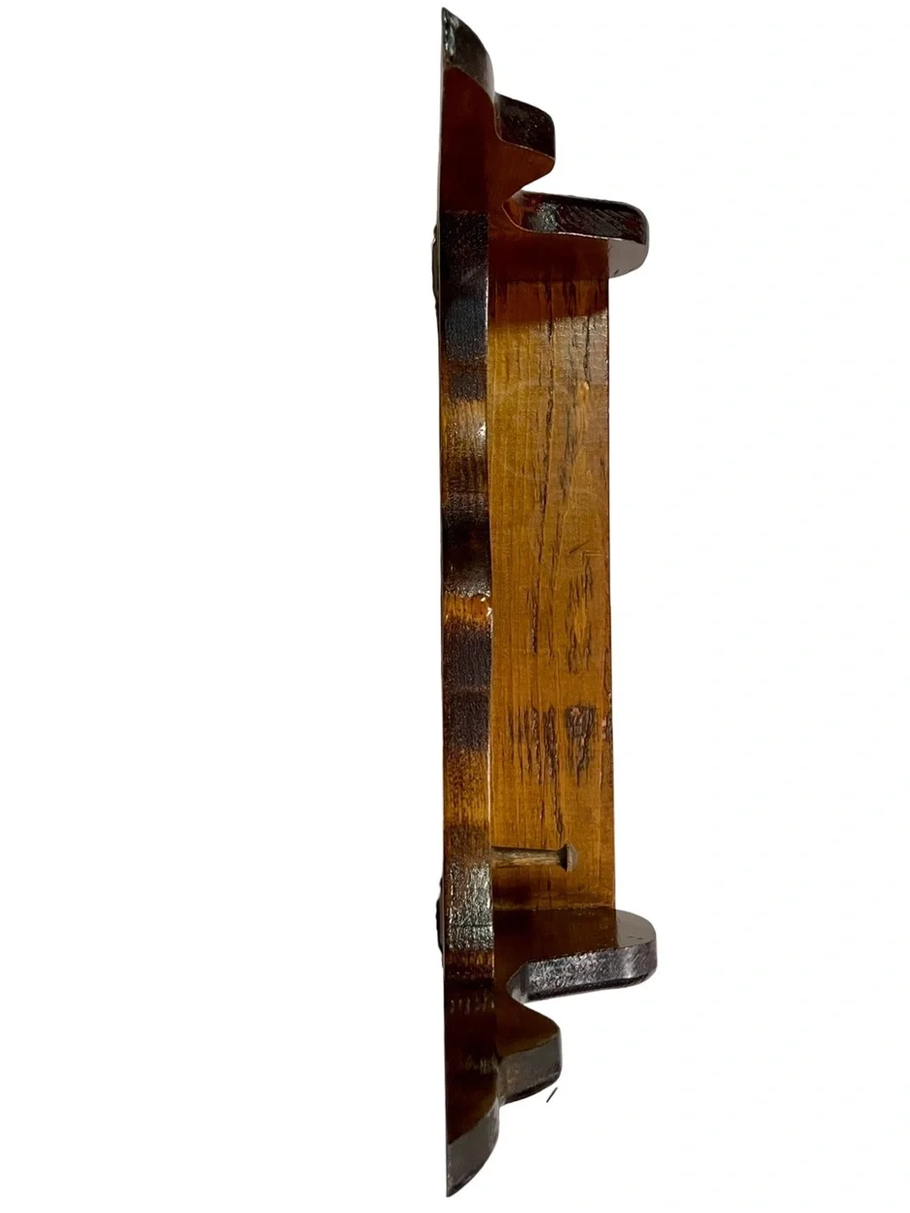 Vintage Solid Wood Duck Wall Shelf Country Farmhouse Rustic Decor Missing 1 Peg